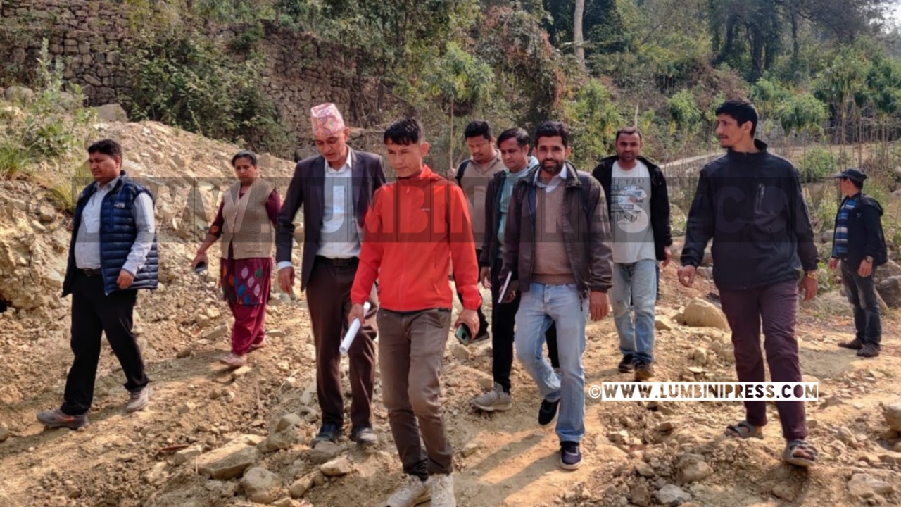 बुटवल ज्योतिनगर क्षेत्रको पहिरो नियन्त्रणको काम शुरु, संघ र प्रदेश सरकारसंग समन्वय गरिने