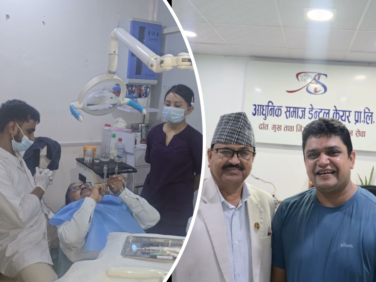 आधुनिक समाज डेन्टलमा स्वास्थ्यमन्त्री घिमिरेको आकस्मिक भ्रमण, मुख स्वास्थ्य सेवामा सहकार्यको प्रतिबद्धता